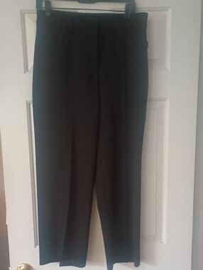 Express Black Slim Mid Rise Size 8 R Dress Trousers
